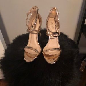 Shoes - NWT rose gold strappy stiletto sandals size 7 Shoes - NWT rose gold strappy stiletto sandals size 7